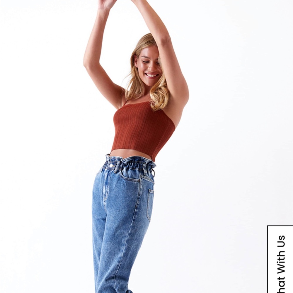 PacSun Seabreak Paperbag Waist Mom Jeans